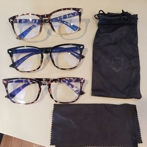 set of 3 clear lens frames NWOT